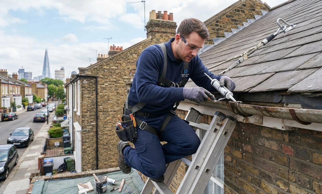 Cheapest repair leaking gutter joint London